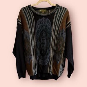 Vintage Tosani Canada 3D 90s Coogi Style Sweater